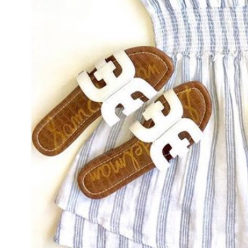 Sam Edelman white slides size 6